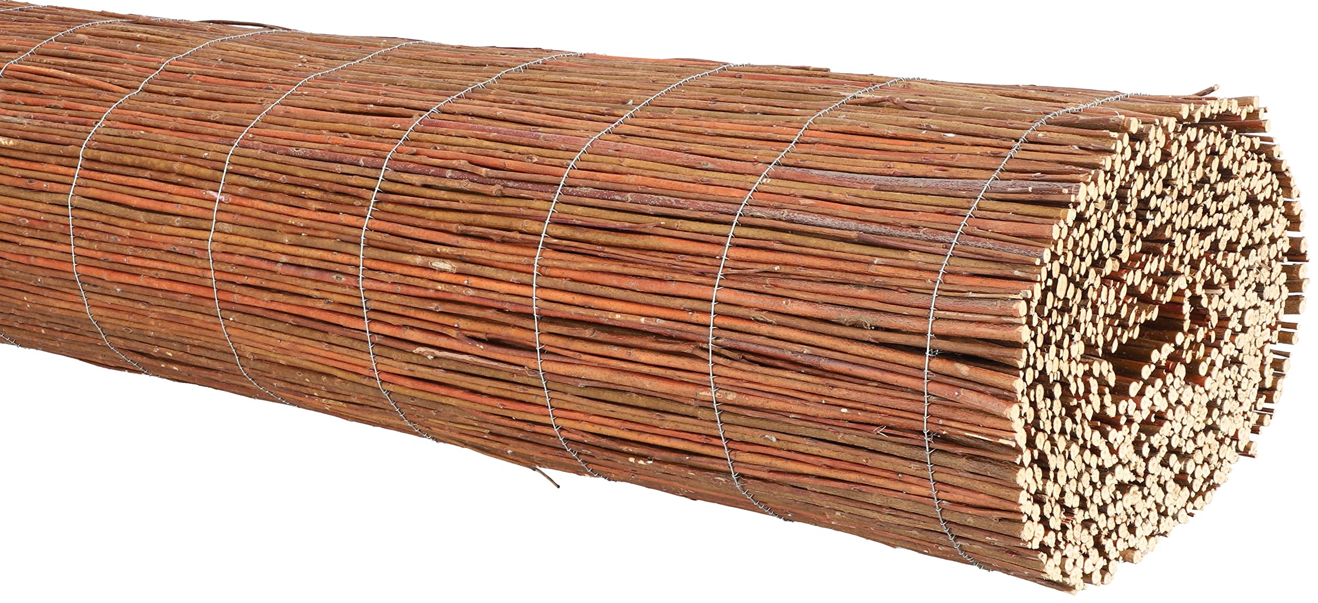 KOTARBAU® Malla de ocultación, 110 x 500 cm, Rollo de 5 Metros, Valla de Mimbre, Cerca, Malla para ocultación y decoración de ambientes, Cañizo, Privacidad, Jardín, Balcón, Terraza, Bridas Incluidas