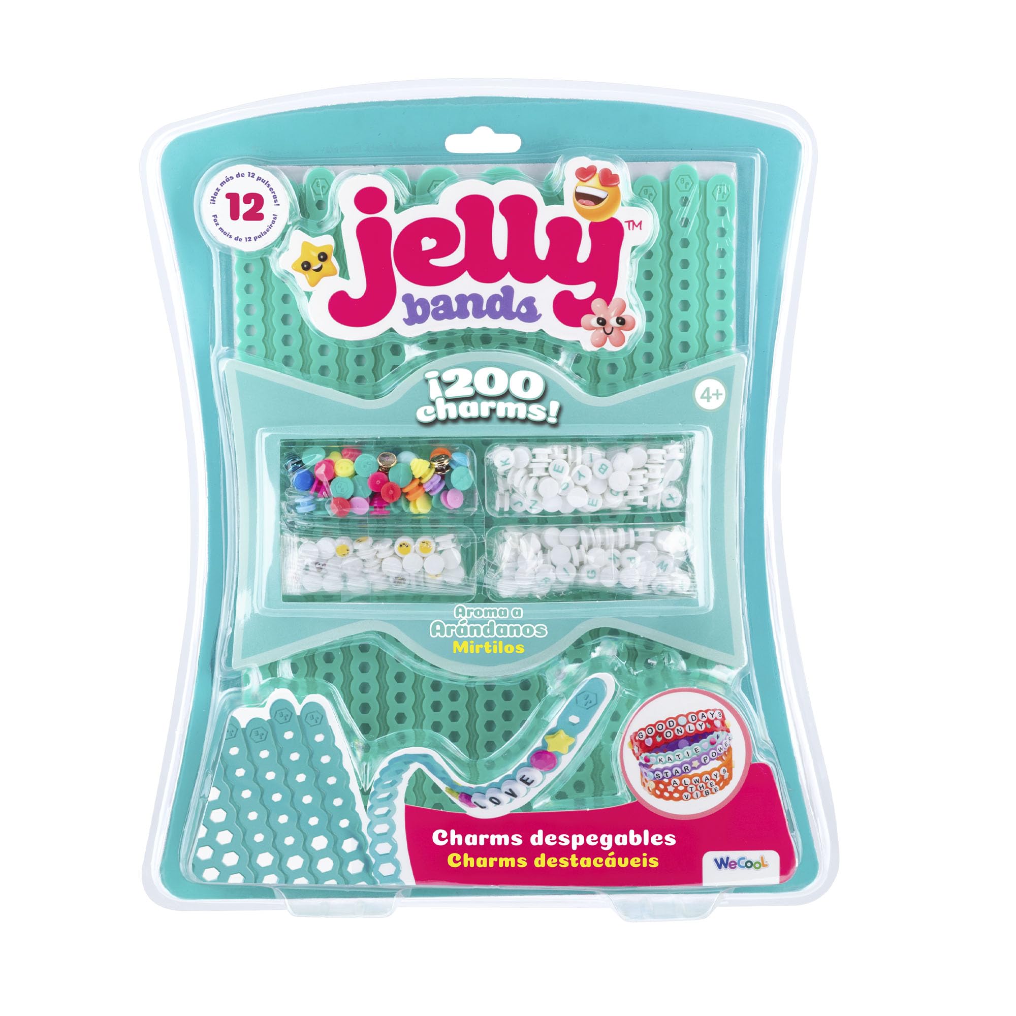 Bizak Jelly Bands Blueberries, Scented Bracelets Pack to Design and Personalize, Includes 3D Charms and Charms, Blueberry Scent and Blue, Ages 4 (63335564-1)