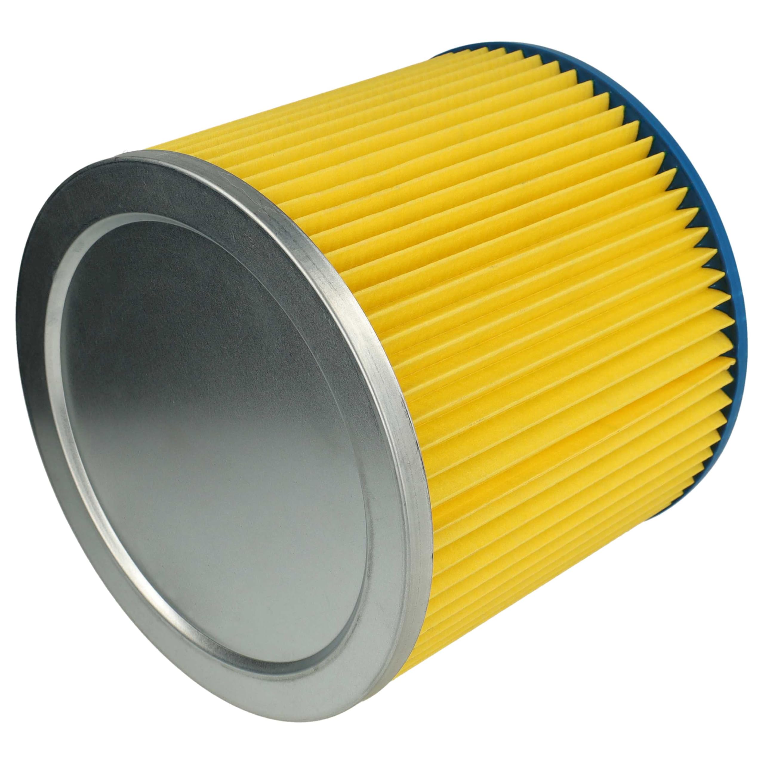 vhbw 3x filtro a pieghe piatte compatibile con Herkules Aqua Steel 40, 4000 / 4001, 3000 aspirapolvere - blu / giallo