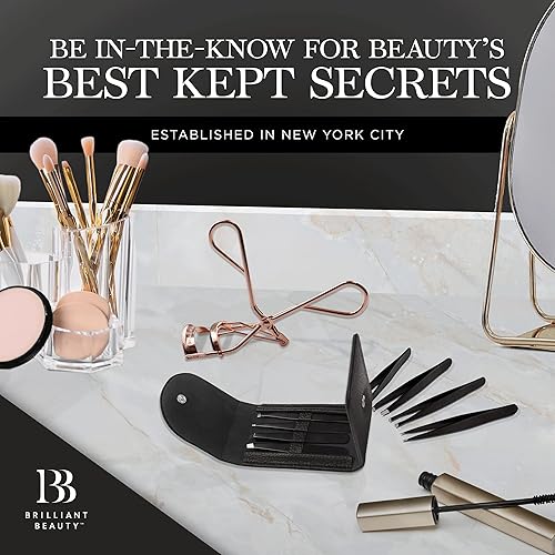 Miniatura 8 de Brilliant Beauty Eyelash Curler with Satin Bag & Refill Pads - Award Winning - No Pinching, Just Dramatically Curled Eyelashes for a Lash Lift in Oro