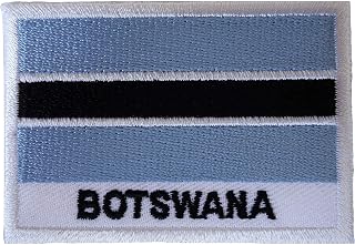 Botswana Flag Iron On Patch Sew On Clothes Bag South Africa Embroidered Badge