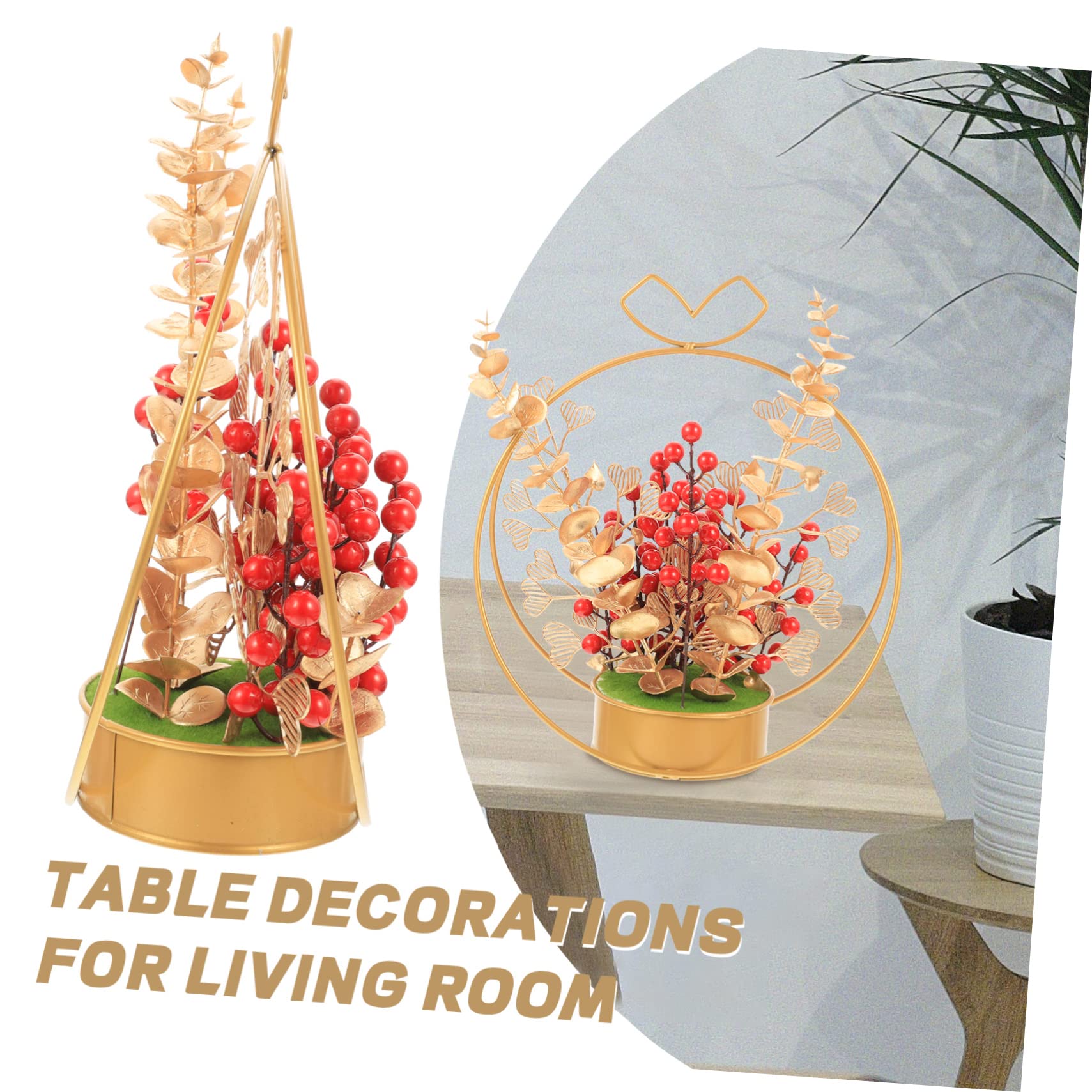 TOPBATHY 2St künstlicher Blumenkorb Hochzeitsdekoration Tischdekoration Funky Geldbaum-Bonsai Hochzeit Tisch Blumenmittelstück Heimdekoration Desktop- Tischdeko fürs Wohnzimmer Eisen
