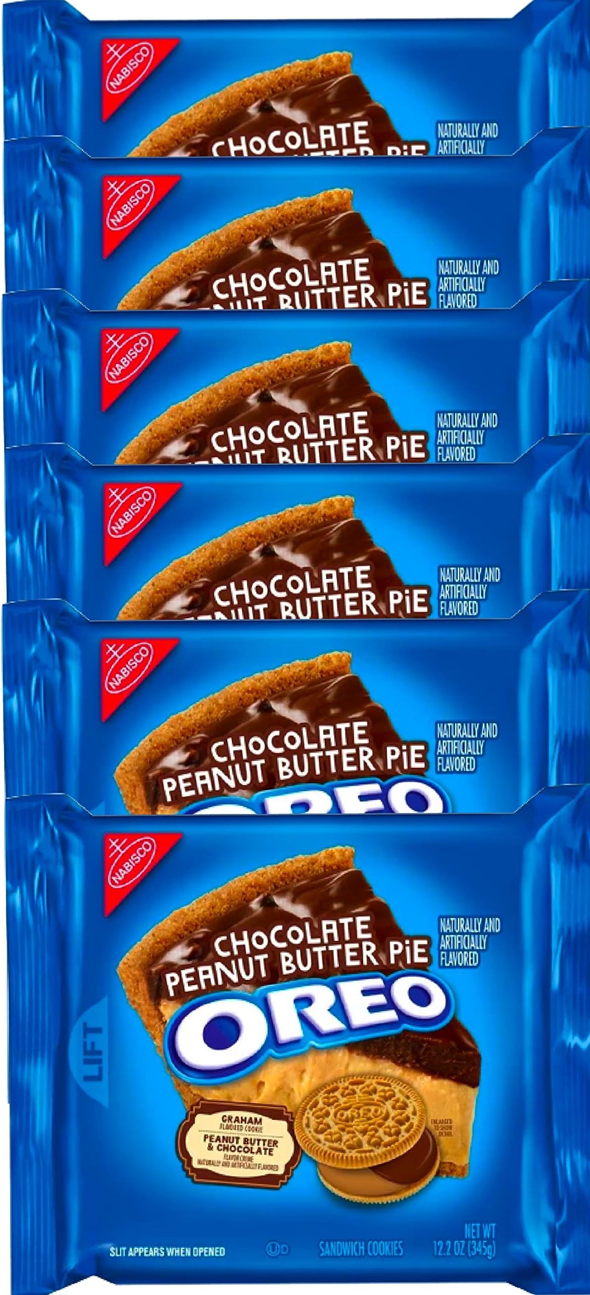 NEW Oreo Chocolate Peanut Butter Pie Sandwich Cookies - 12.2oz (6)