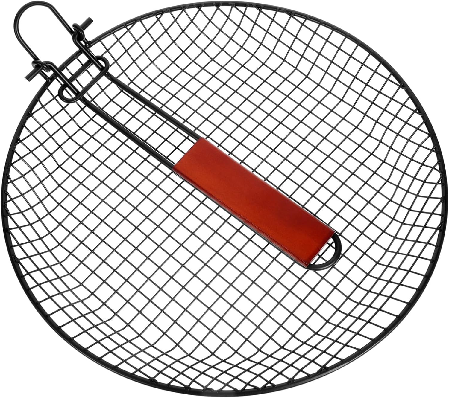 Meat Grill Cookware Folding Baking Basket Bbq Supply Round Shape Easy to Carry Versatile for Outdoor Cooking