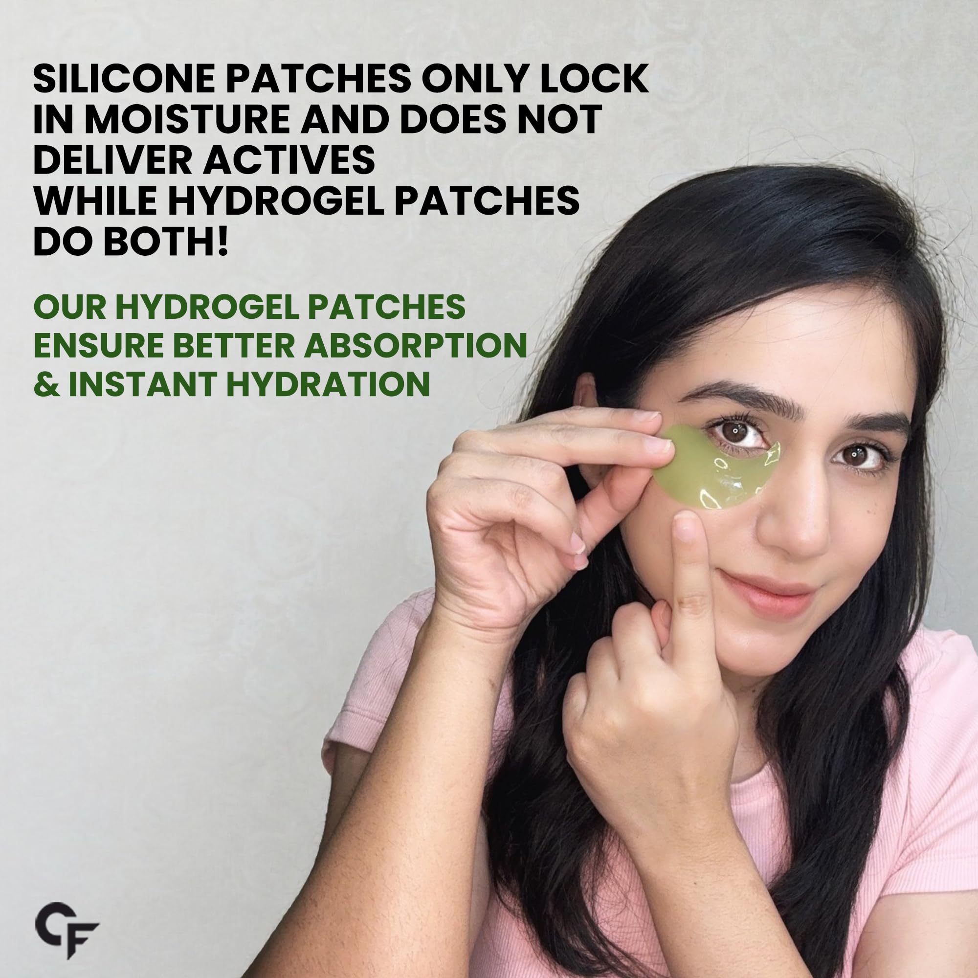 Carbamide Forte Hydrogel Under Eye Patches For Dark Circles | Under Eye Mask with Caffeine | Reduces Dark Circles, Puffiness & Fine Lines | Eye Care Routine | Cooling, Hydrating & Repairing Eye Patches | 60 Patches (30 Pairs) for Men & Women 1