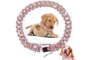 Fancy Diamond Dog Collar: Pink Shimmer for Beloved Pets