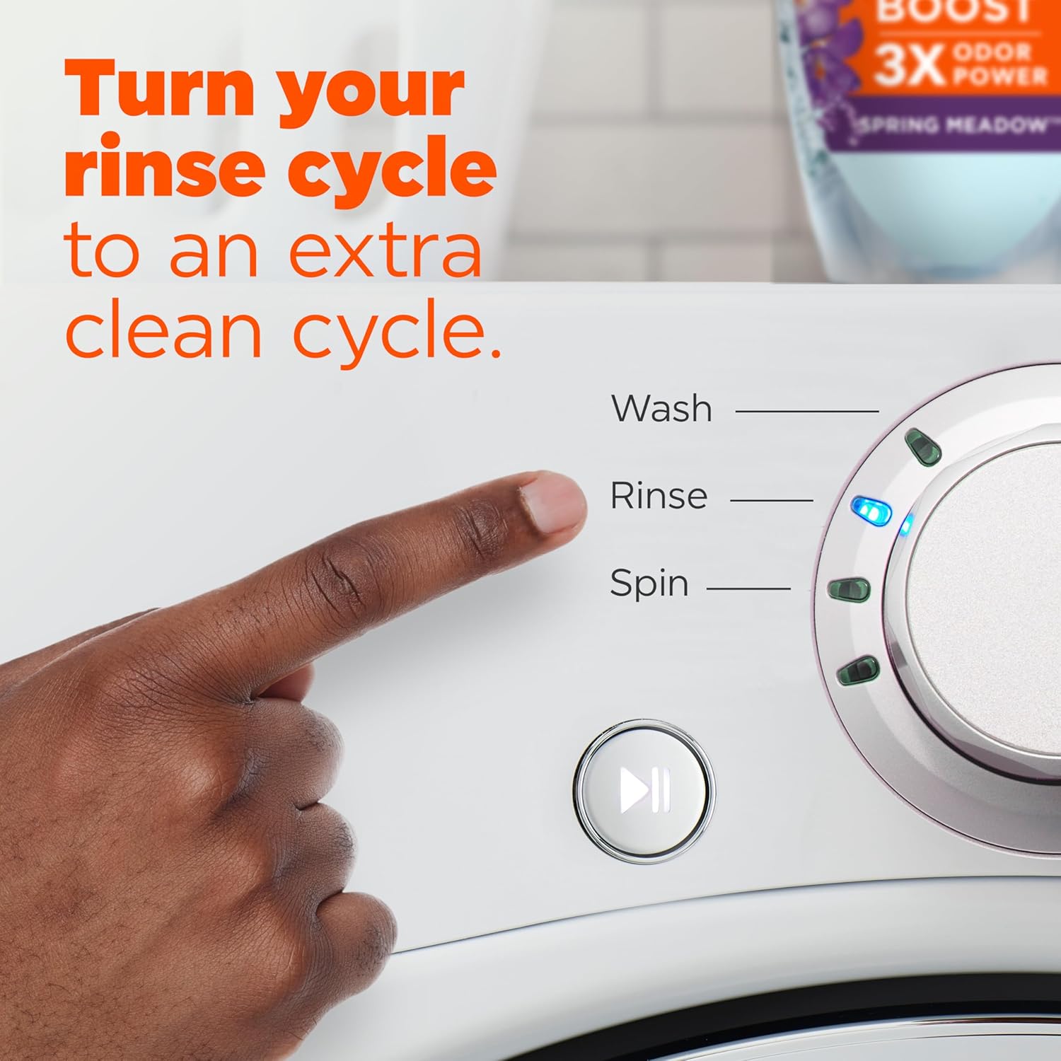 Tide Deep Cleansing Fabric Rinse with 3X Odor Power, Spring Meadow, 48 oz Tide Original 48 Fl Oz (Pack of 1)