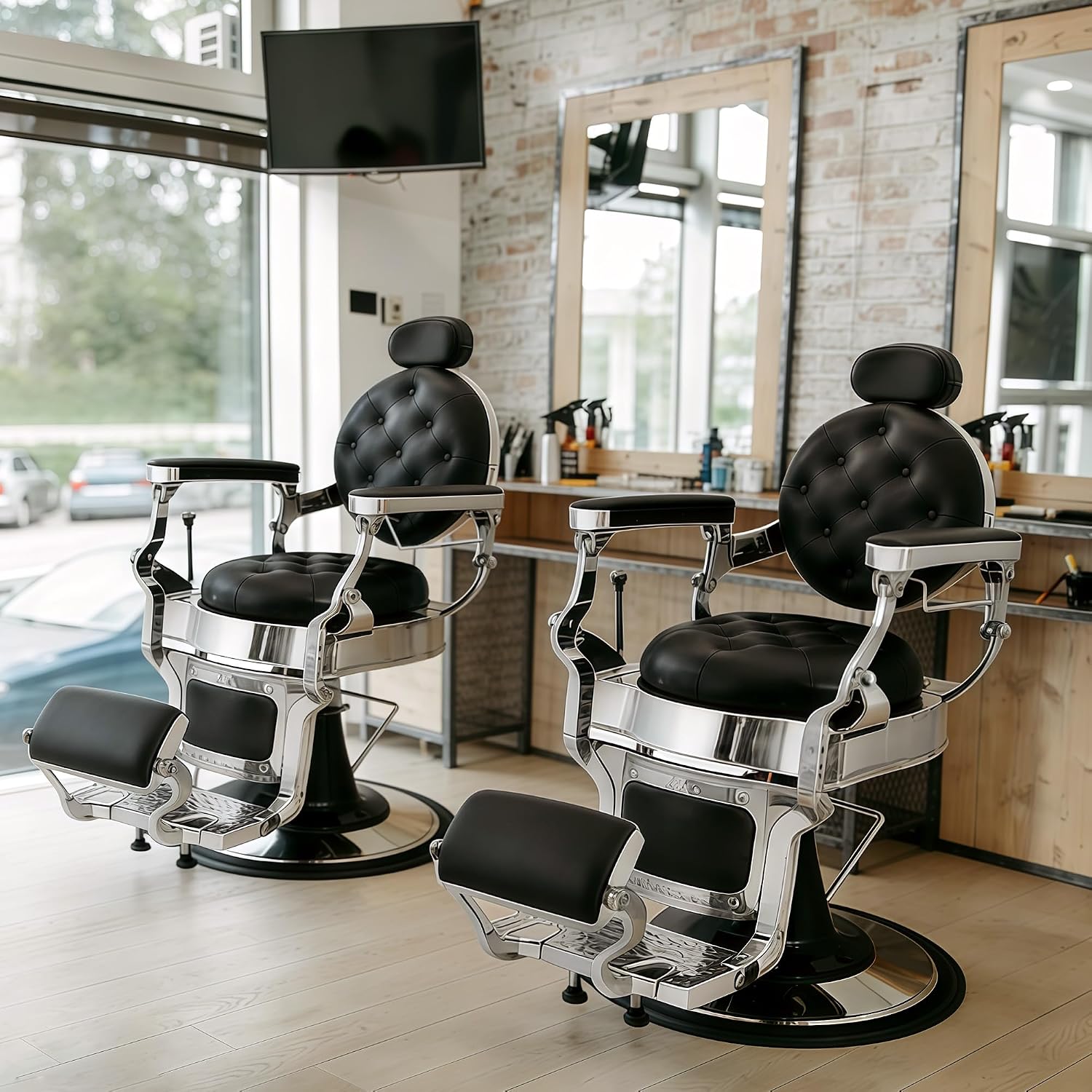 Barber Chair Salon Chairs for Hair Stylist, Heavy Duty Hydraulic Barber Chairs for Barbershop Home,360° Swivel Reclining Hairdresser Chair for Beauty Salon Spa Shampoo Styling