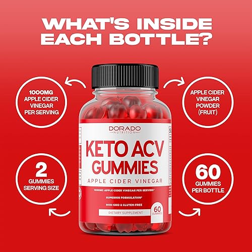 Miniatura 4 de Keto ACV Gummies Advanced Weight Loss – Gomitas Keto de 1000 mg (ACV para pérdida de peso y grasa del vientre), quema de grasa, delicioso sabor a