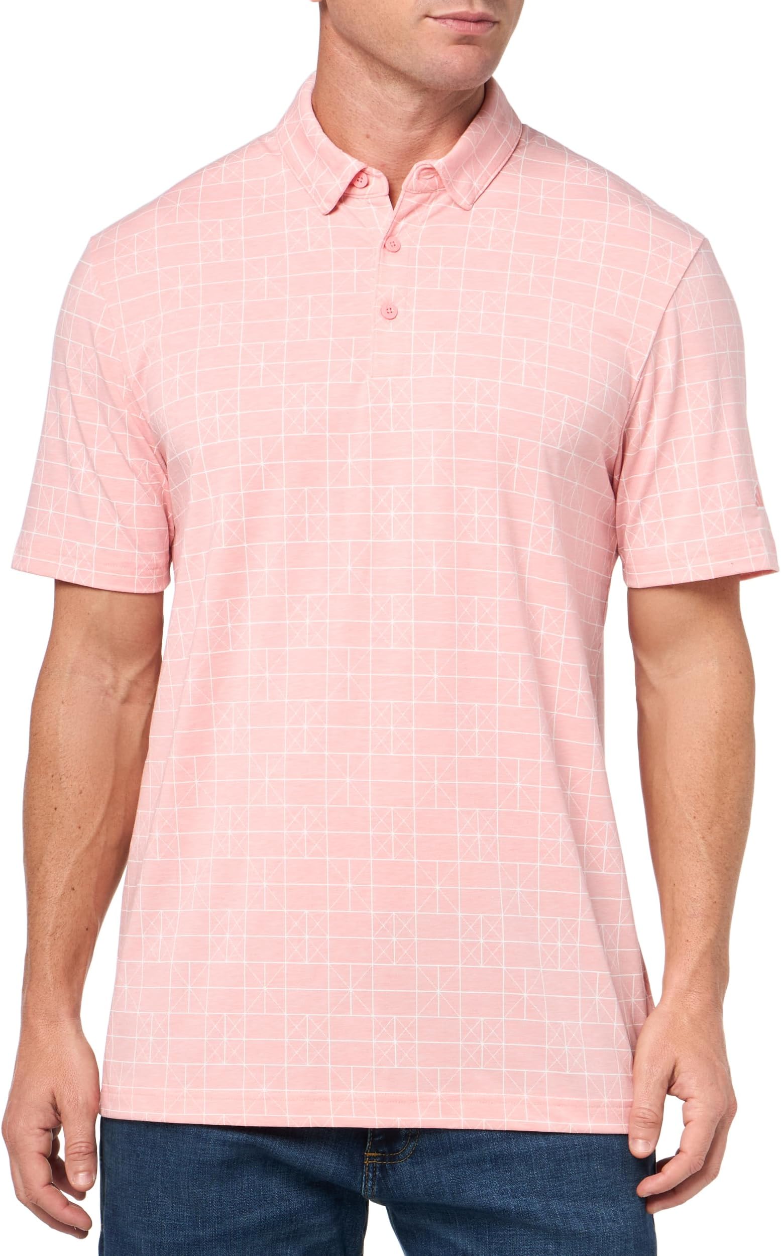 adidas golf shirt pink