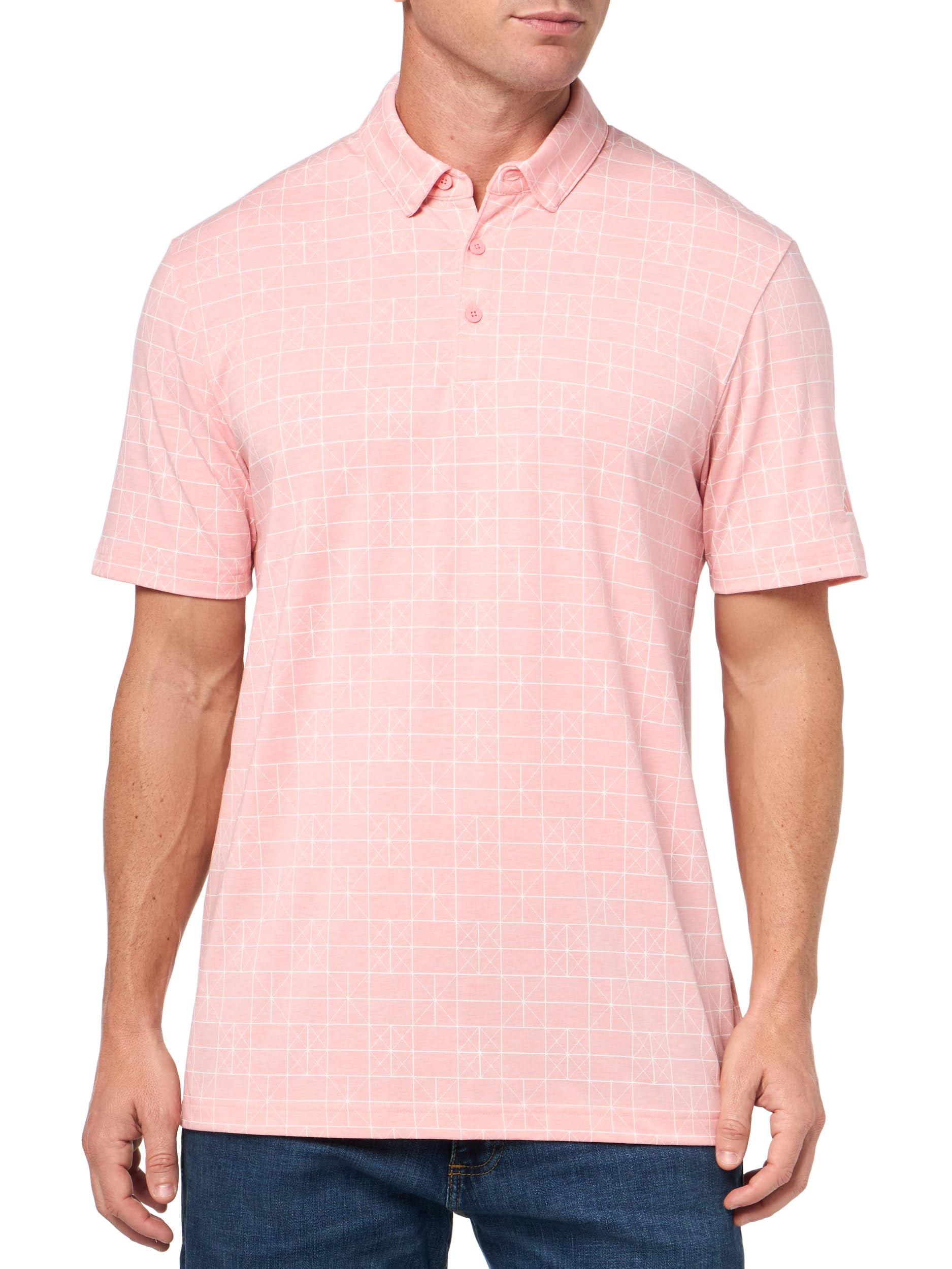 adidas Men's Go-to Novelty Polo Shirt, Semi Pink Spark, XL