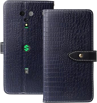 Flip Premium Leather TPU Silicone Phone Gel Case for Xiaomi Black Shark 3 6.67" Back Cover Etui Protective Protector Wallet Shell Bumper Blue