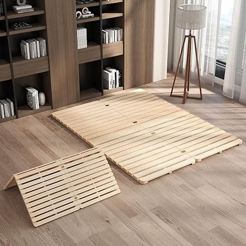 LILYPELLE Tapete de tatami japonés, marco de cama de tatami de madera, plegable a prueba de humedad, marco de cama para colchón de futón, colchón de