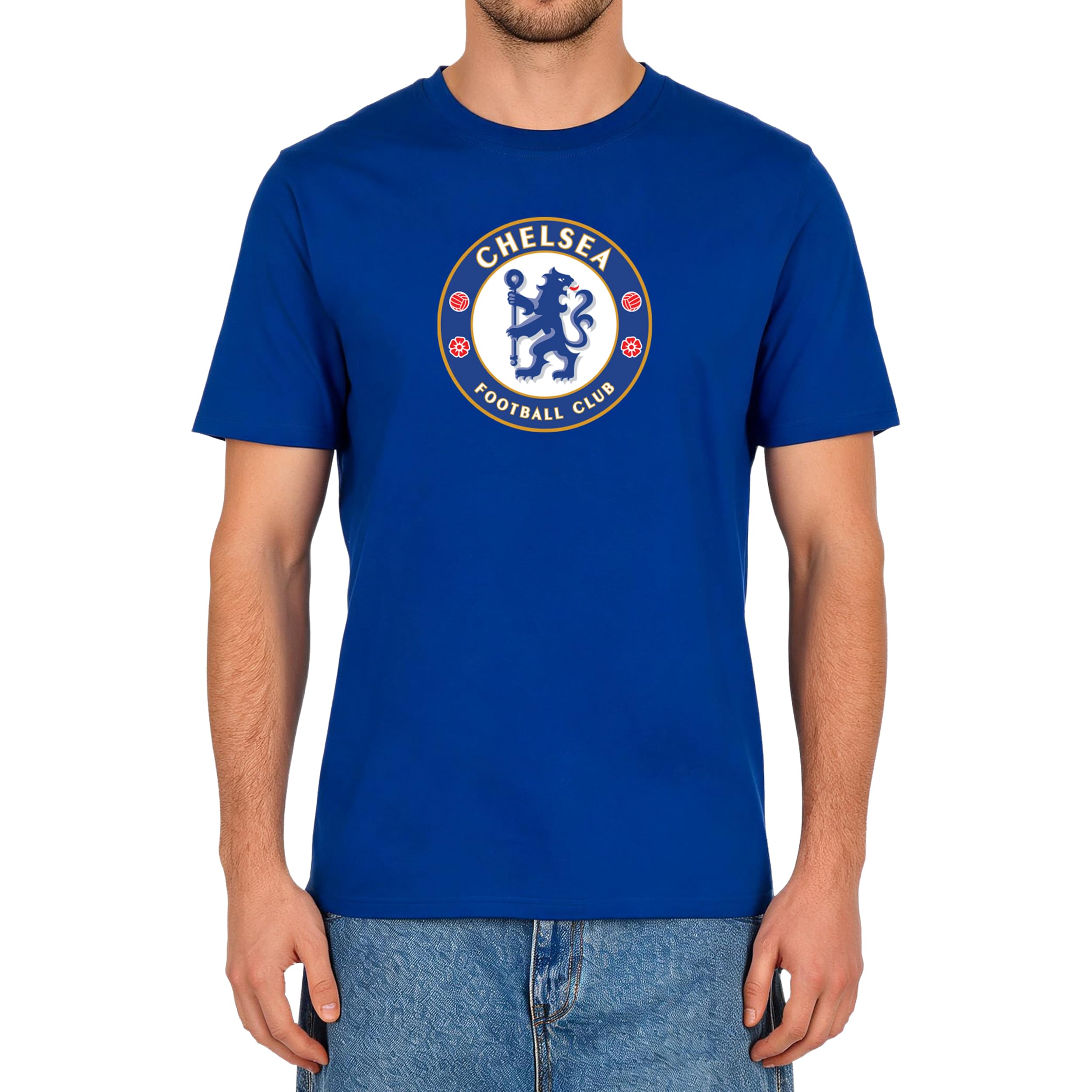 Icon Sports Officially Licensed Chelsea FC Cotton T-Shirt - Unisex Adult