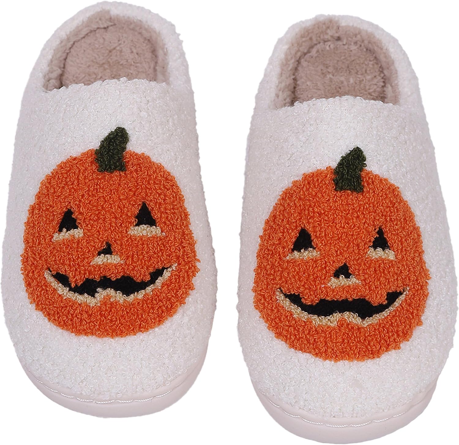 Pumpkin Slippers Halloween Slippers Cute Fur Shoes Gifts Warm Indoor Party