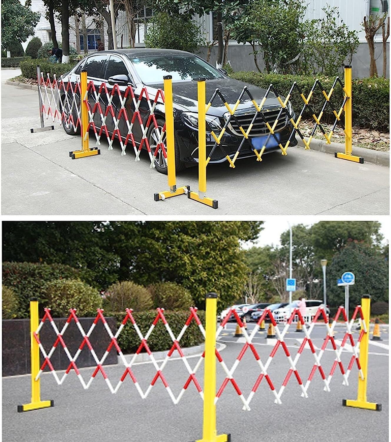 Barricada retráctil Barricada de valla de tráfico Barreras portátiles de seguridad vial controlan y niegan el acceso a cualquier situación de seguridad y tráfico Para entradas de vehículos, carreteras