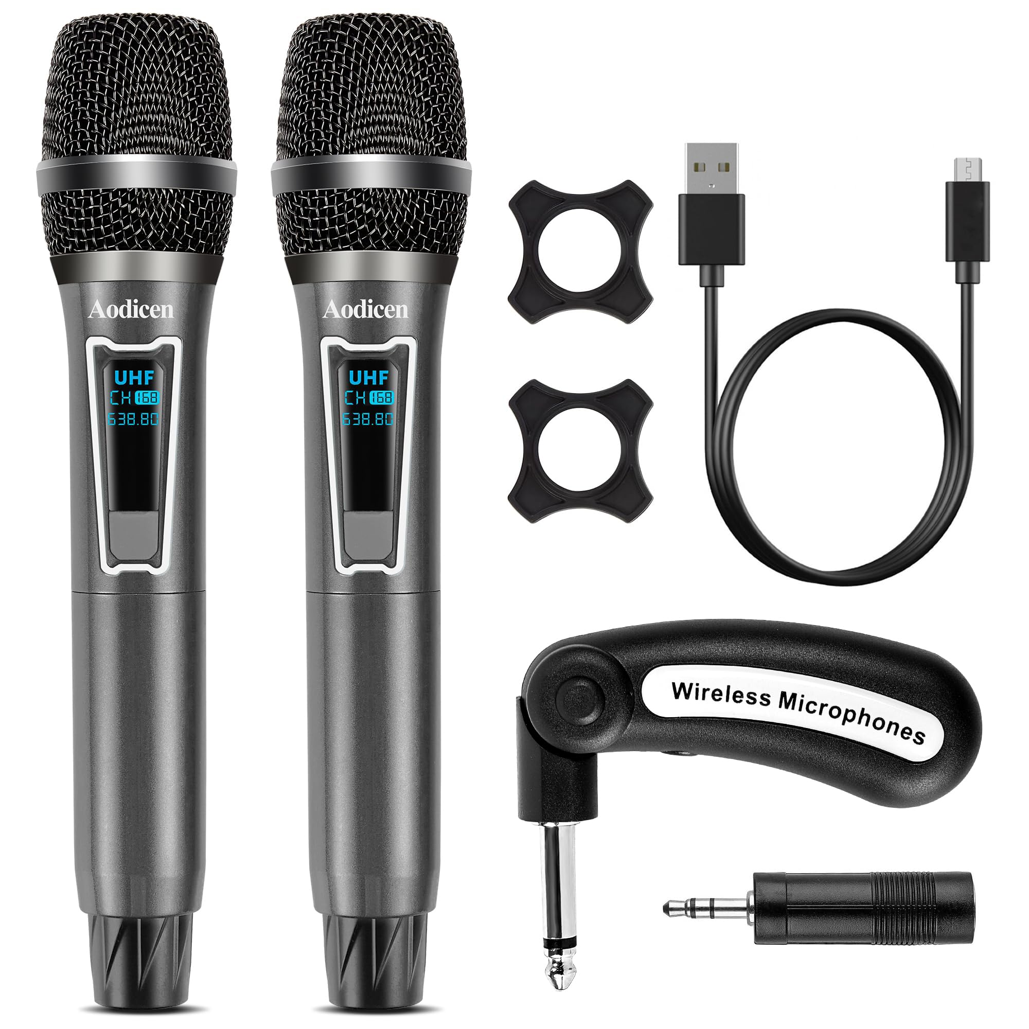 Wireless Karaoke Microphone(Black, 2 Microphone)