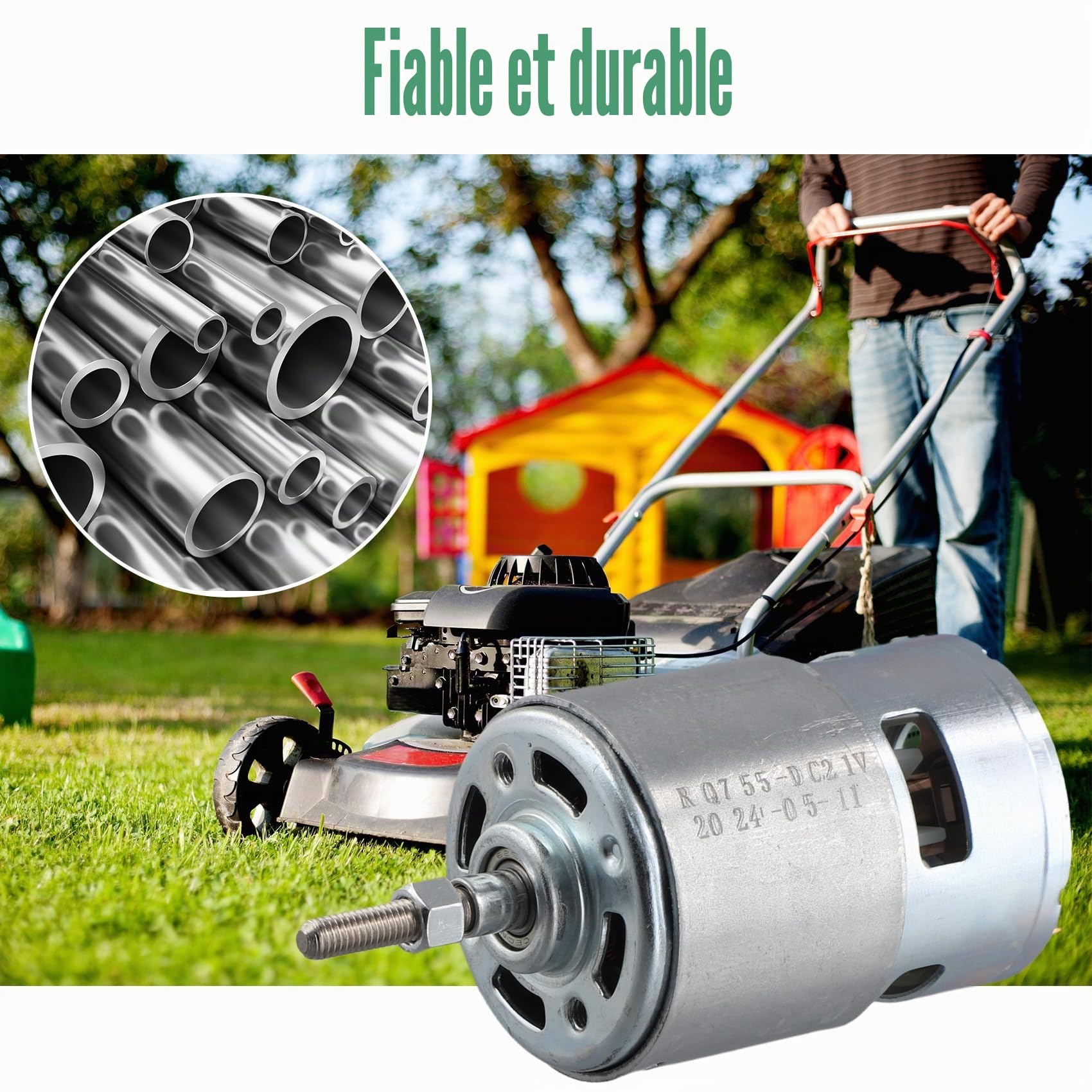 Moteur 755 CC pour débroussailleuse 21 V avec manche long pour couper et couper efficacement les mauvaises herbes