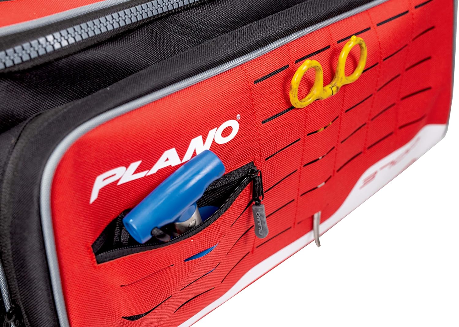 Plano Weekend Series 3600 Deluxe Tackle Case, Medium, Red Fabric, Includes 2 3600 Stowaway Utility Storage Boxes, Soft Fishing Tackle Bag, Premium Storage