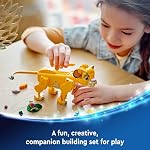 LEGO Disney Simba Le Roi Lion cubes jouables pour enfants, collection Disney, jouet du film Le Roi Lion, figurine de construction Simba, cadeau amusant pour filles et garçons à partir de 6 ans, 43243