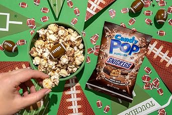 Snickers Candy Popcorn Light Fluffy with Chocolate For Snacks, Lunches Movie Nights5.25oz 149g