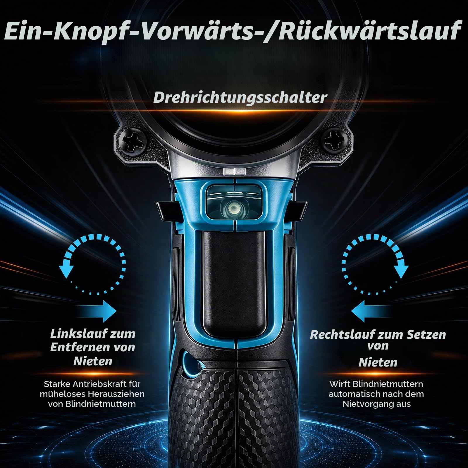 Akku Nietzange bürstenlos für Makita 18V,Elektrisches Nietwerkzeug