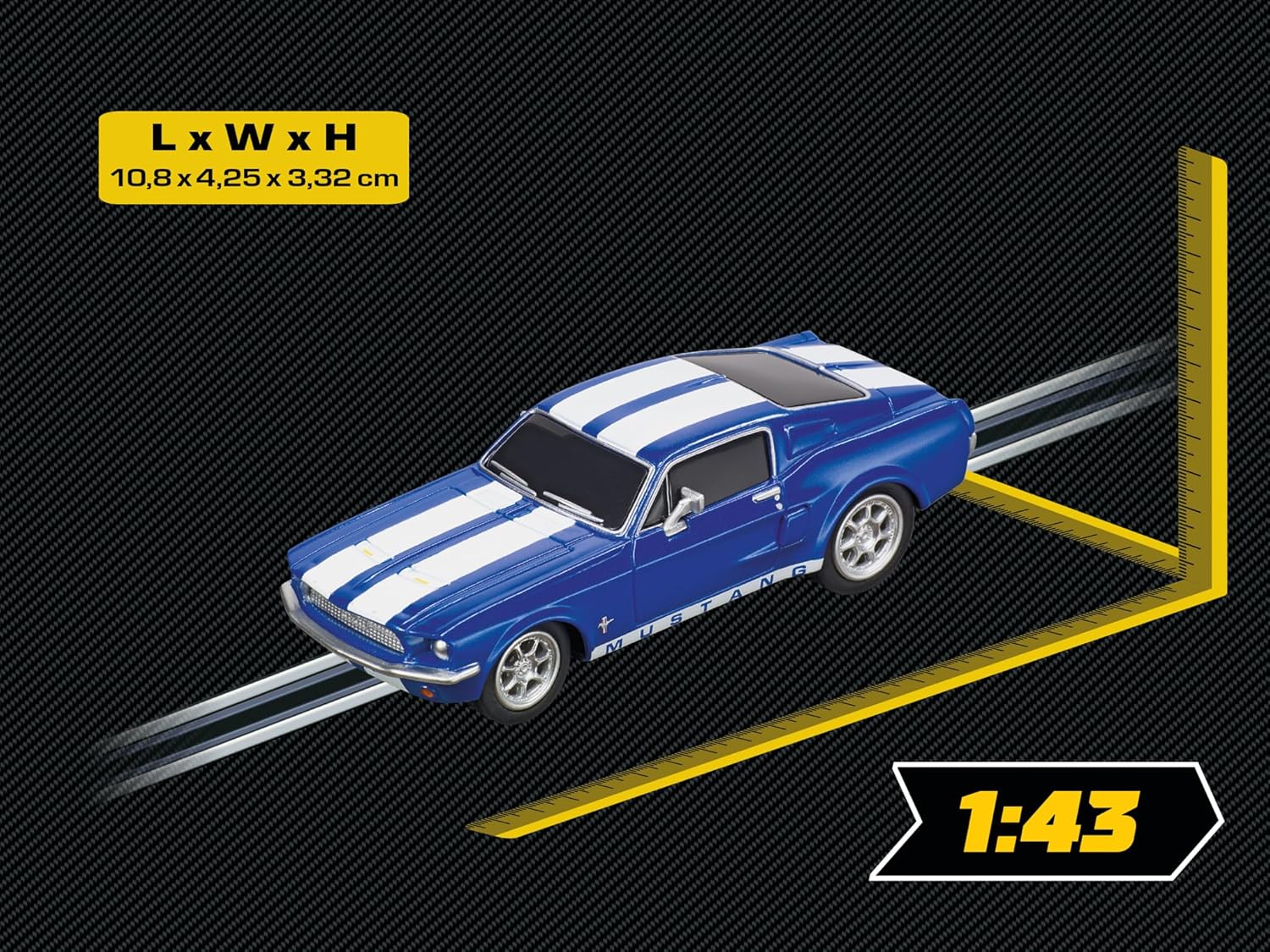 Carrera Ford GO 20064146 Mustang '67-Racing Blue Slot Car, Multicoloured