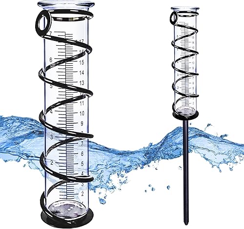 Vista 16 de BIUWING Tubo de repuesto para medidor de lluvia de 7 pulgadas para patio, jardín y hogar al aire libre, con cepillo limpio Tubo de repuesto