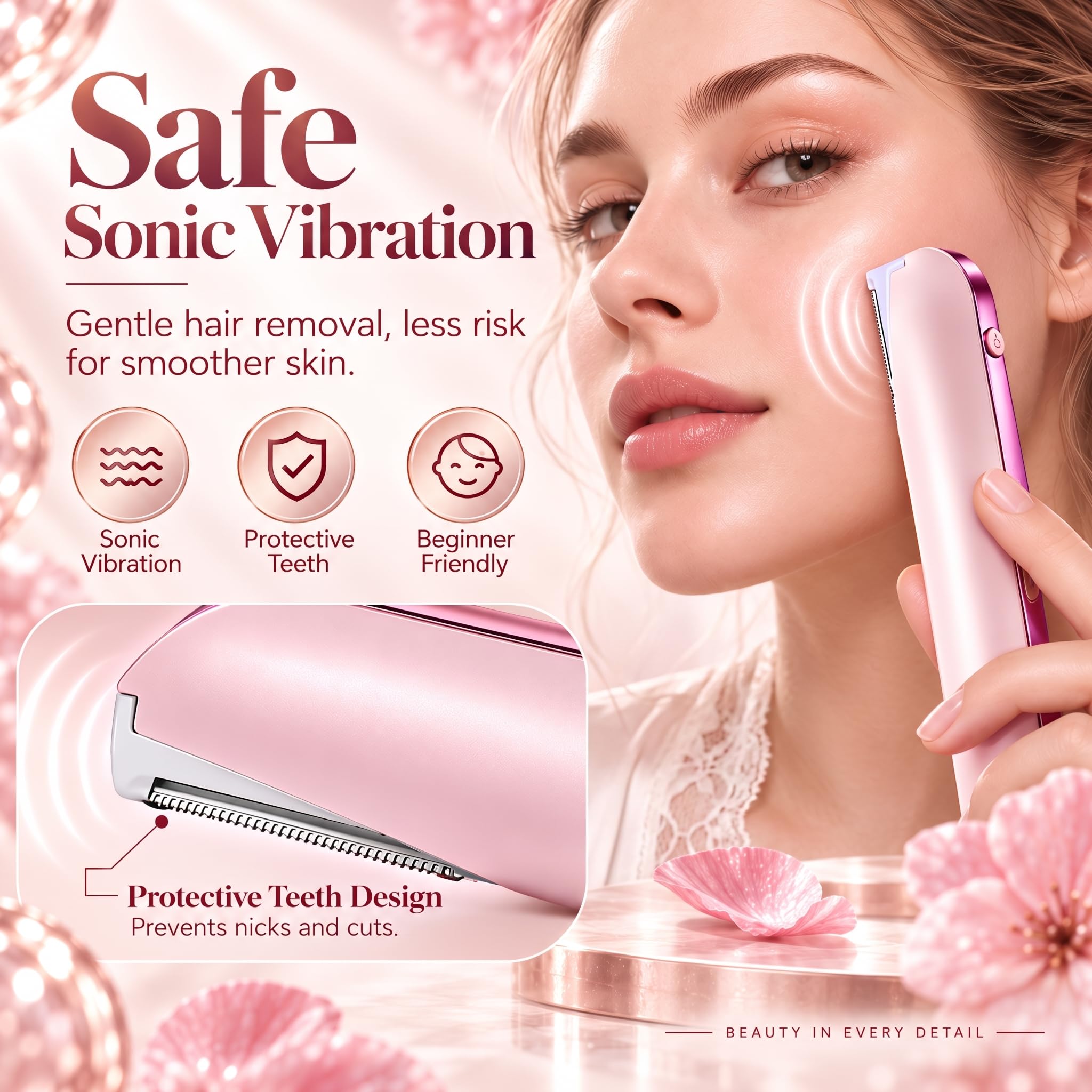 Maquinillas de afeitar eléctricas para mujer, color rosa