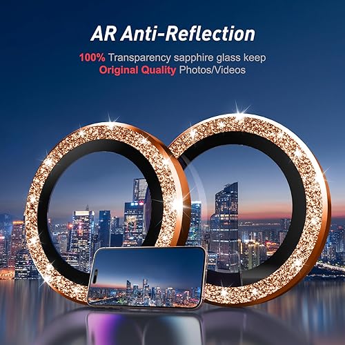 Miniatura 146 de Paquete de 3 x 2 protectores de lente de cámara Jeluse para iPhone 14 Pro Max para iPhone 14 Pro, cubierta protectora de pantalla de vidrio templado