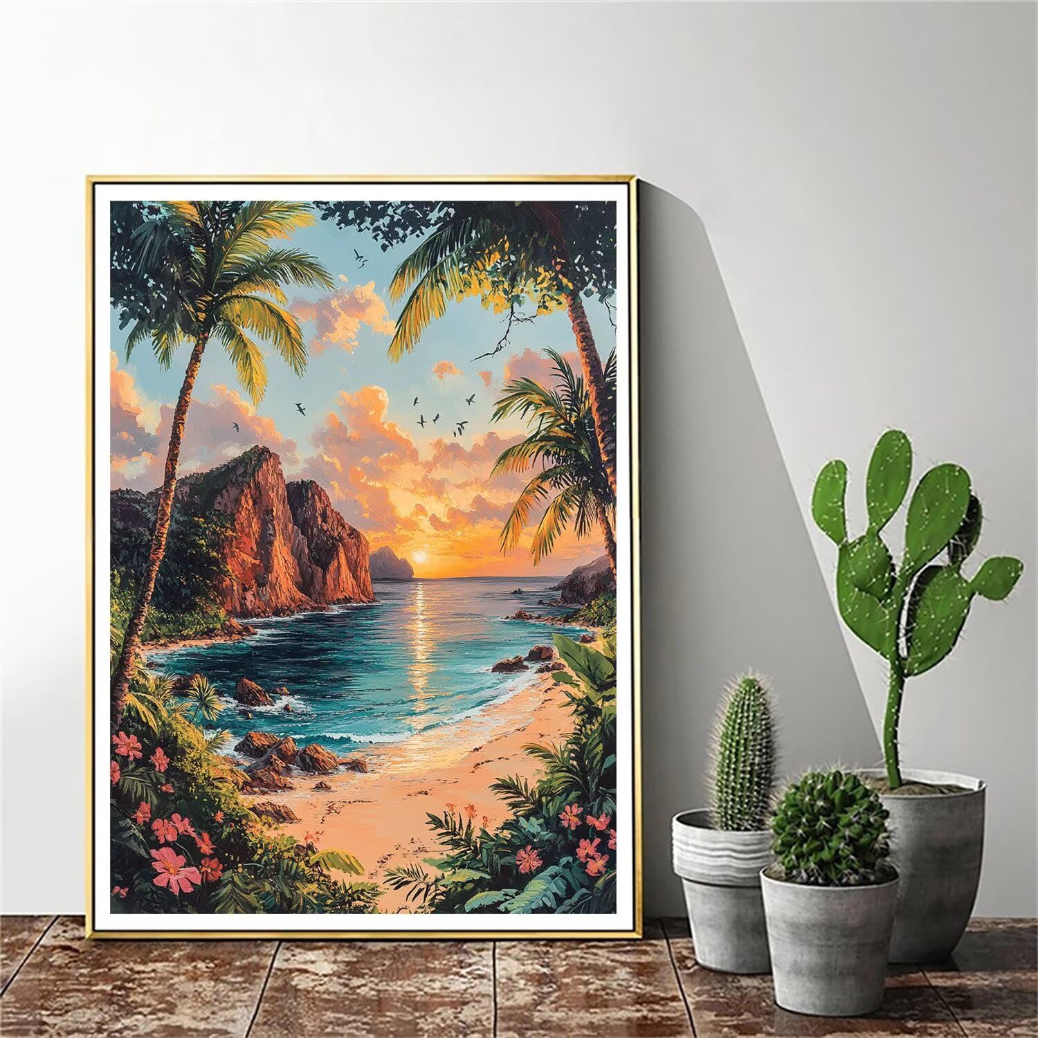 Pintar por Numeros Adultos pintar por numeros niños manualidades niños 10 años, DIY Pintar por Números de Pincel y Pintura acrílica Decoraciones para el Hogar Manualidades, sin Marco 60x80cm C-68