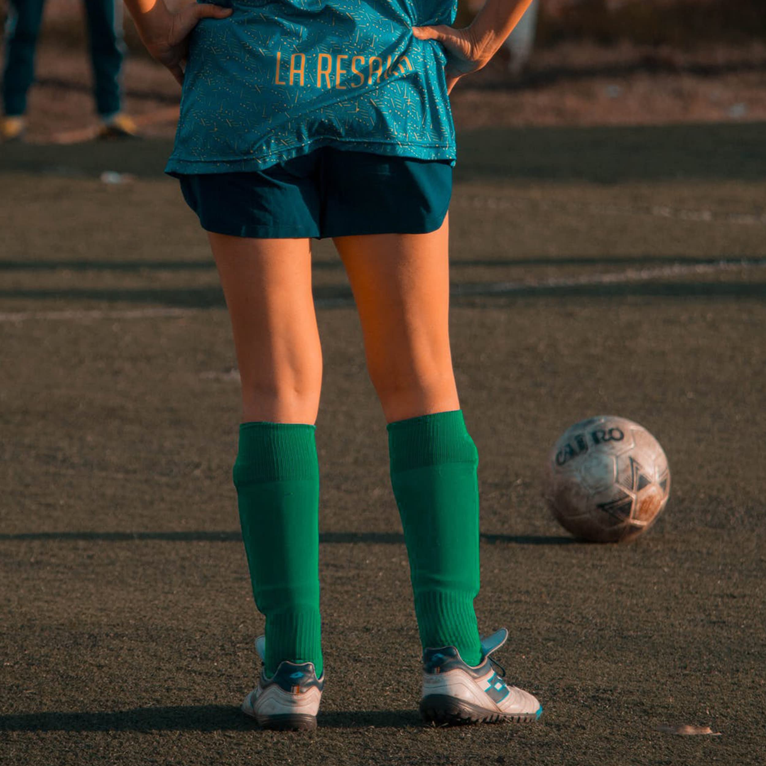 Fußballsocken für Herren, Herren und Jungen, lang, Fußball-Team-Uniform, Fußballsocken, 2 Paar, Grün, 2 Grün.