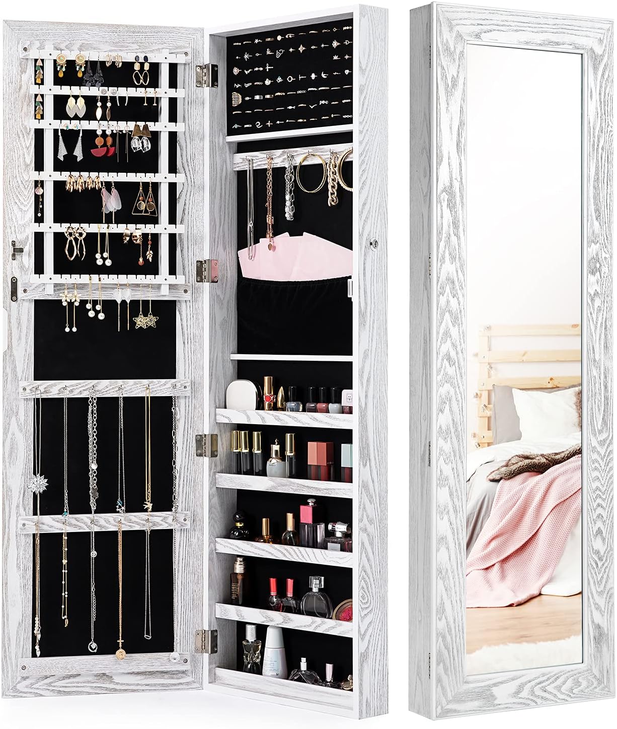 SimpleWise Jewelry Armoires, Full Length Mirror with