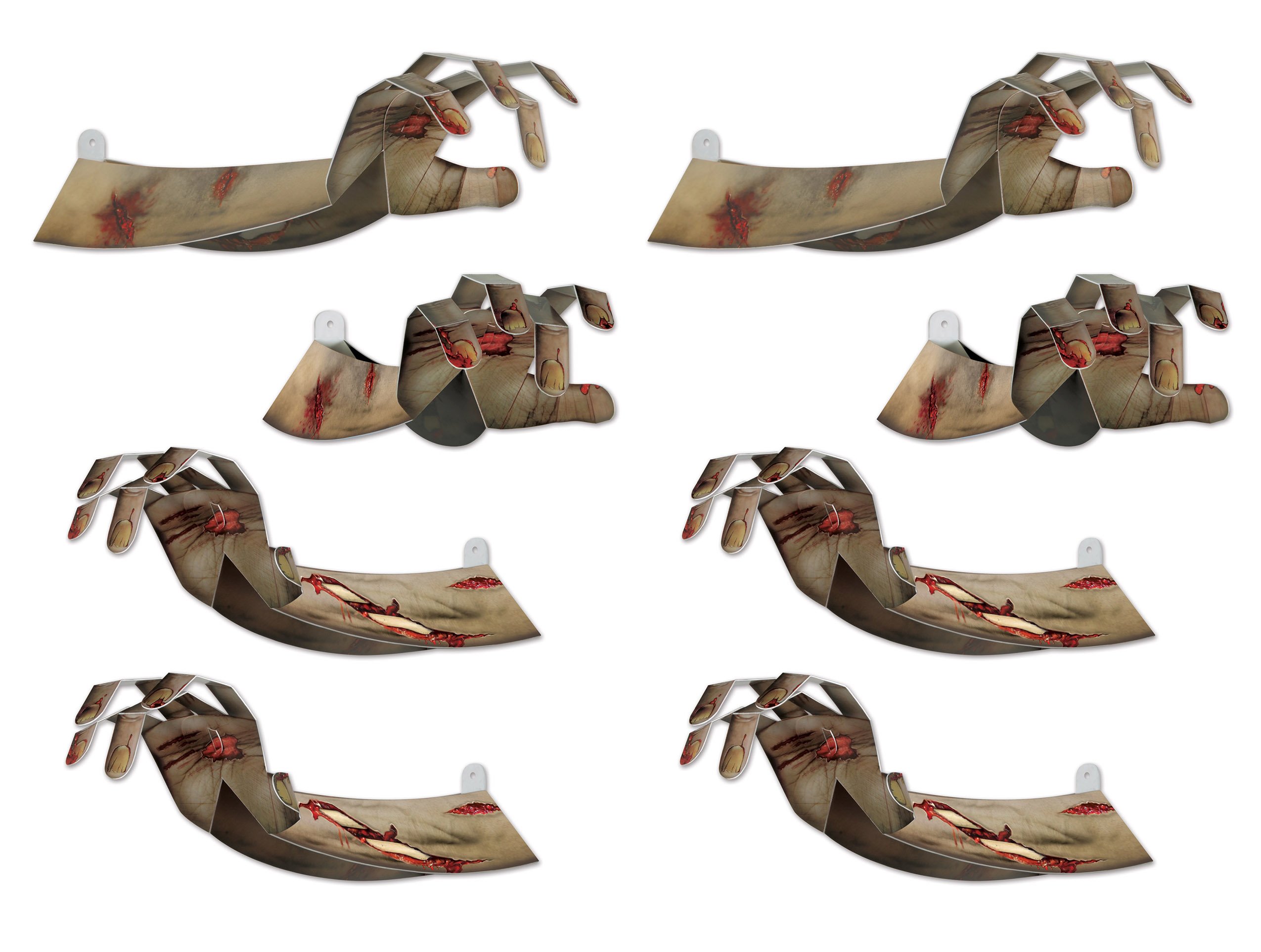 Mains de zombie 3D de 38 cm pour transformer votre jardin en cimetière hanté d'Halloween