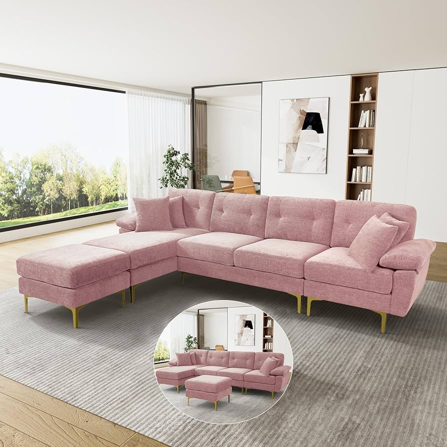 Amazon.com: DAMAIFROM U-Shaped Sectional Sofa Couch, 114