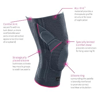 Medi Genumedi PT Knee Support Compression Sleeve With Tension Strap and Patellar Ring for Men & Women
