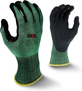 Radians RWG538S Axis Cut Protection Foam Nitrile Coated Glove with Dotted Palm, Cut Protection Level A2, Small, Multi