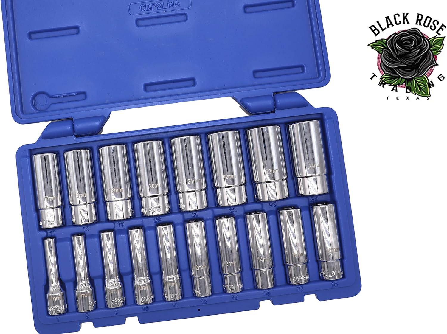Cornwell Tools Blue Power Deep Socket set 3/8" Dr. 18pc.