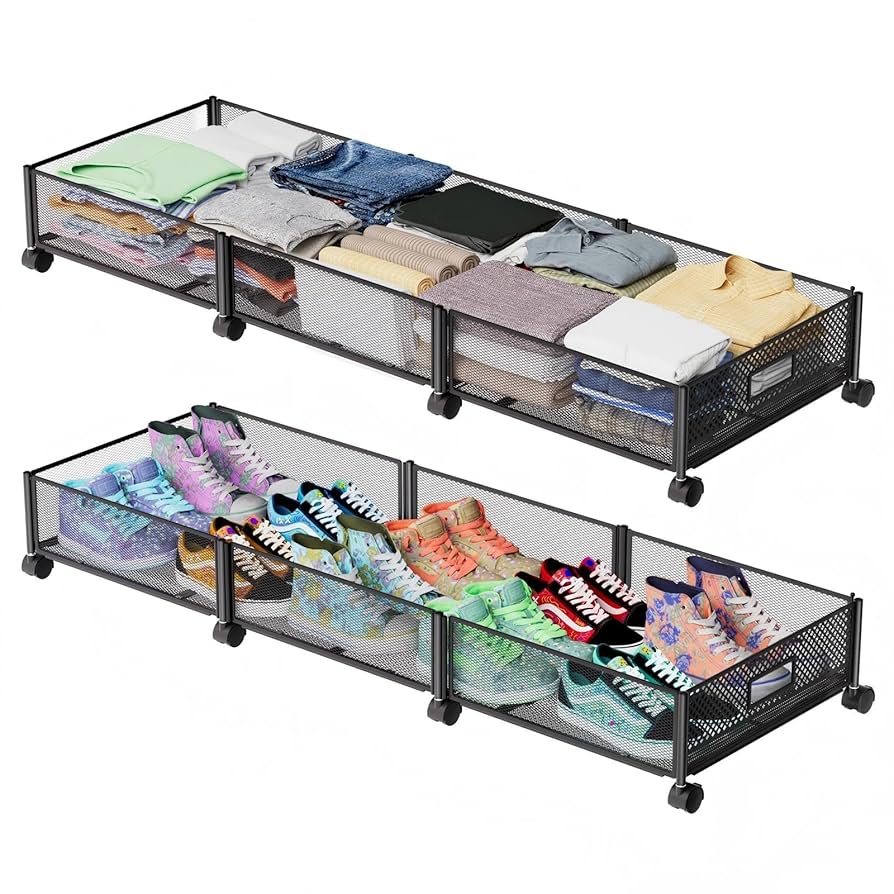ロロンページ Amazon.com: Nonkky Under Bed Storage with Wheels 47.2