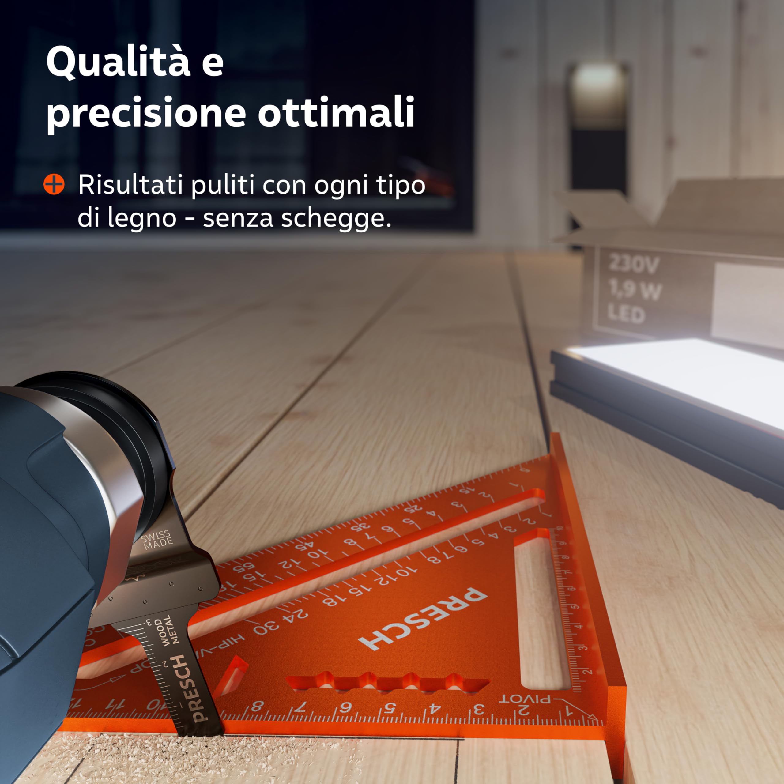 Presch Lame Multifunzione Legno e Metallo 25x10mm 5 pz. - Lame Starlock per sostituzione senza attrezzi - Taglio preciso con denti bimetallici e forma sfalsata - Accessori multiutensile professionale