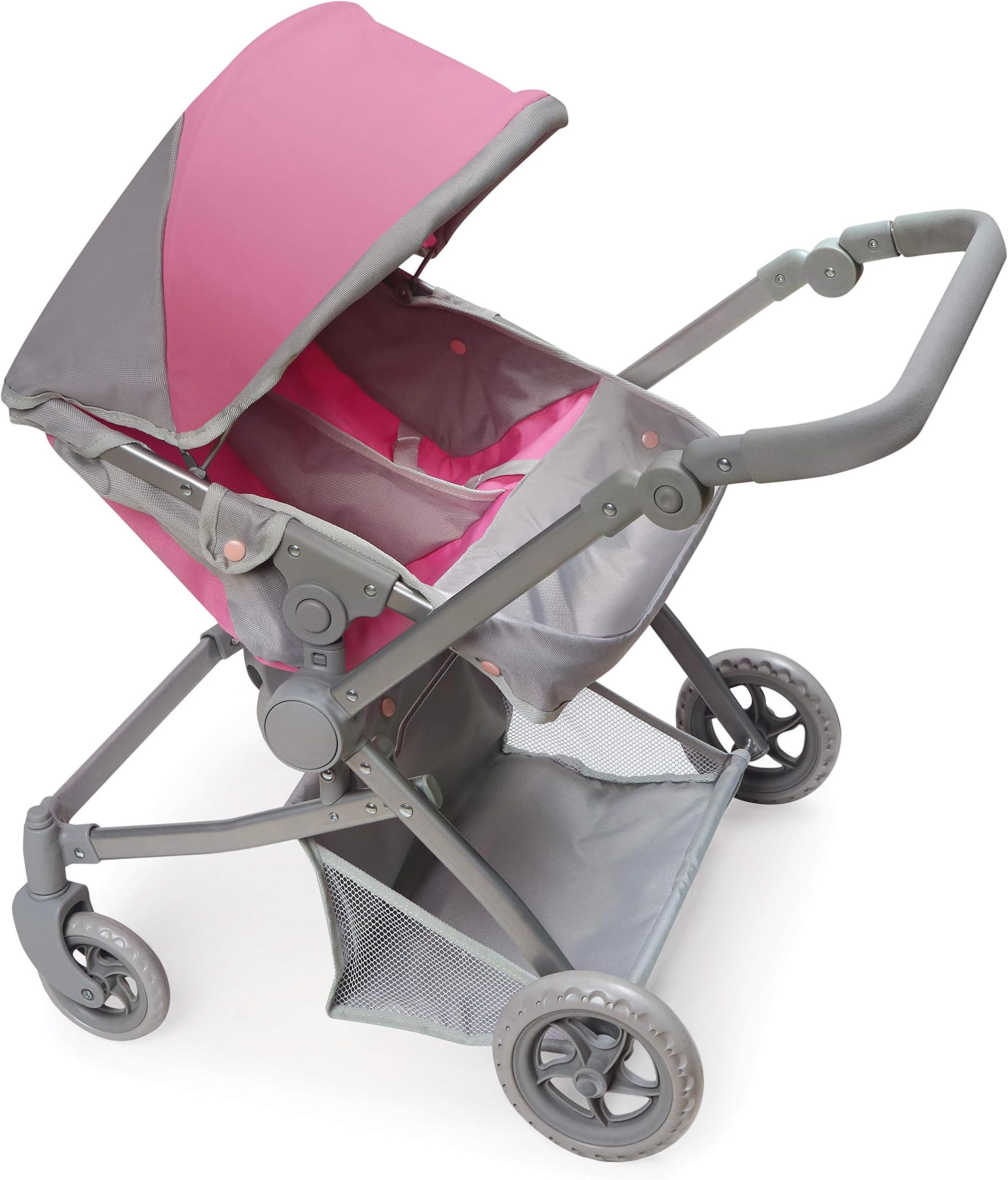 Voyage Twin Carriage Doll Stroller for 18 to 20-Inch Dolls with Rotating Pram Handle and Storage Features – Perfect for Little Mommies on The Go!