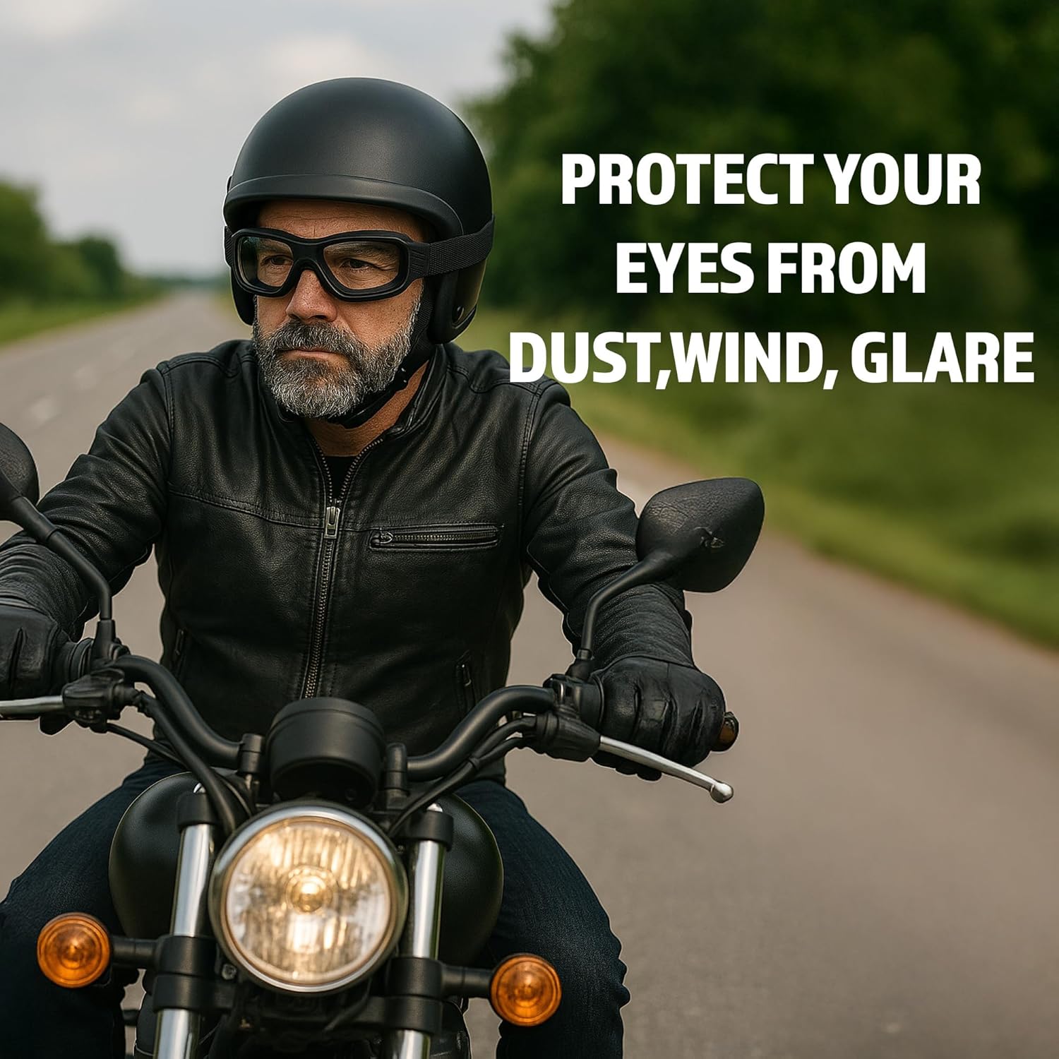 Epoch Eyewear Luca Over The Glasses Motorcycle Goggles Biker Anti-Fog Clear Lenses ANSI Z87.1 Safety Rated - Image 6