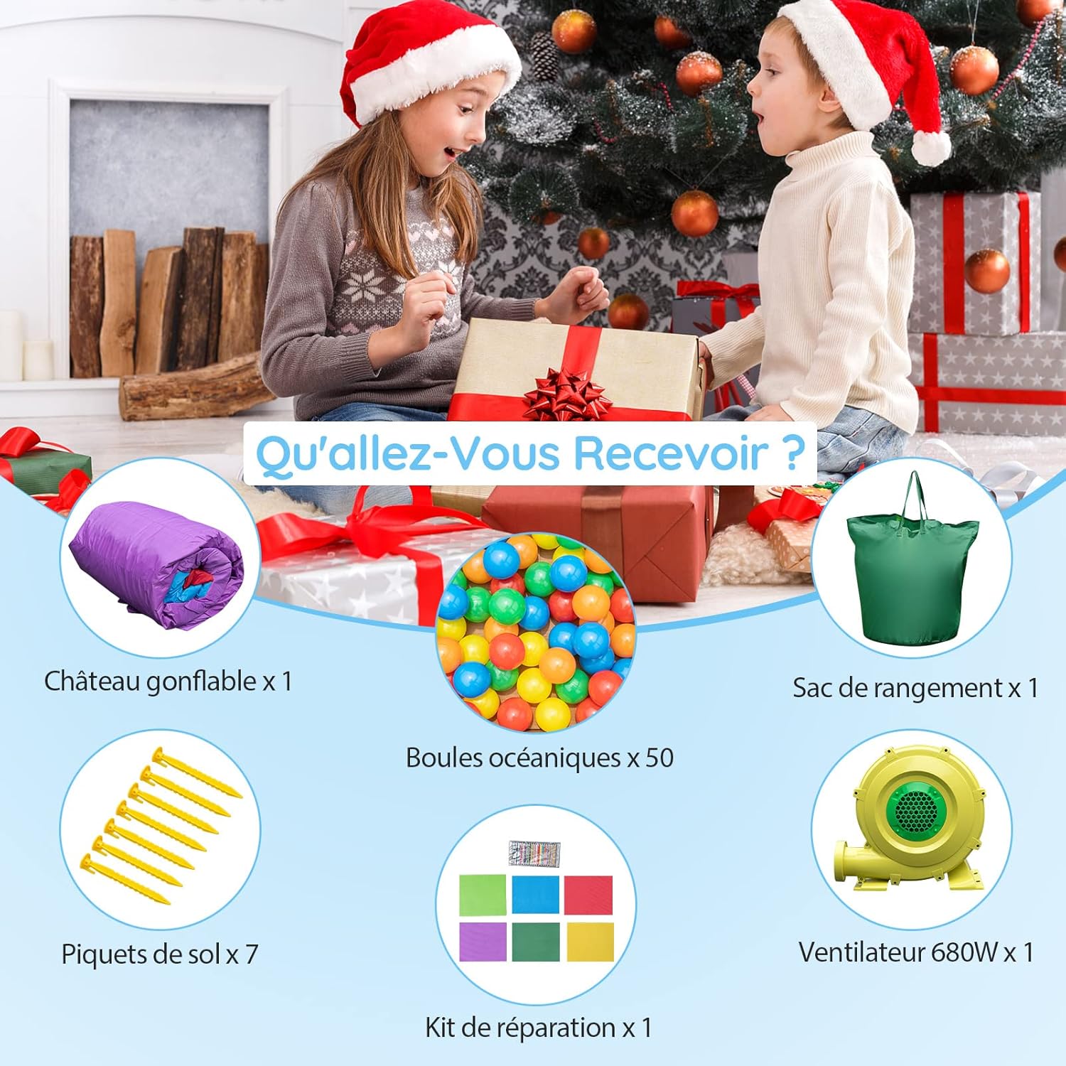 COSTWAY Château Gonflable 5 En 1 Avec Toboggan, Maison De Rebond Gonflable Avec Mur D'escalade, Piscine à Balles, Charge 180kg, Intérieur Exterieur Pour 4 Enfants De 3-10 Ans (avec Souffleur 680W) 13 COSTWAY Château Gonflable 5 En 1 Avec Toboggan, Maison De Rebond Gonflable Avec Mur D'escalade, Piscine à Balles, Charge 180kg, Intérieur Exterieur Pour 4 Enfants De 3-10 Ans (avec Souffleur 680W) -Pas Cher Clair Jardin Magasin AAHKMJXYDAFdJAOAIMEbOAchlkWZ0oakZn uVZ0mPidMNbILvCvspZ4oG3fPgIqc1P3Tle zU0olLmHdhSJrK0 h8R9sRQ2Th5m7vU2SJ0AIkQ==