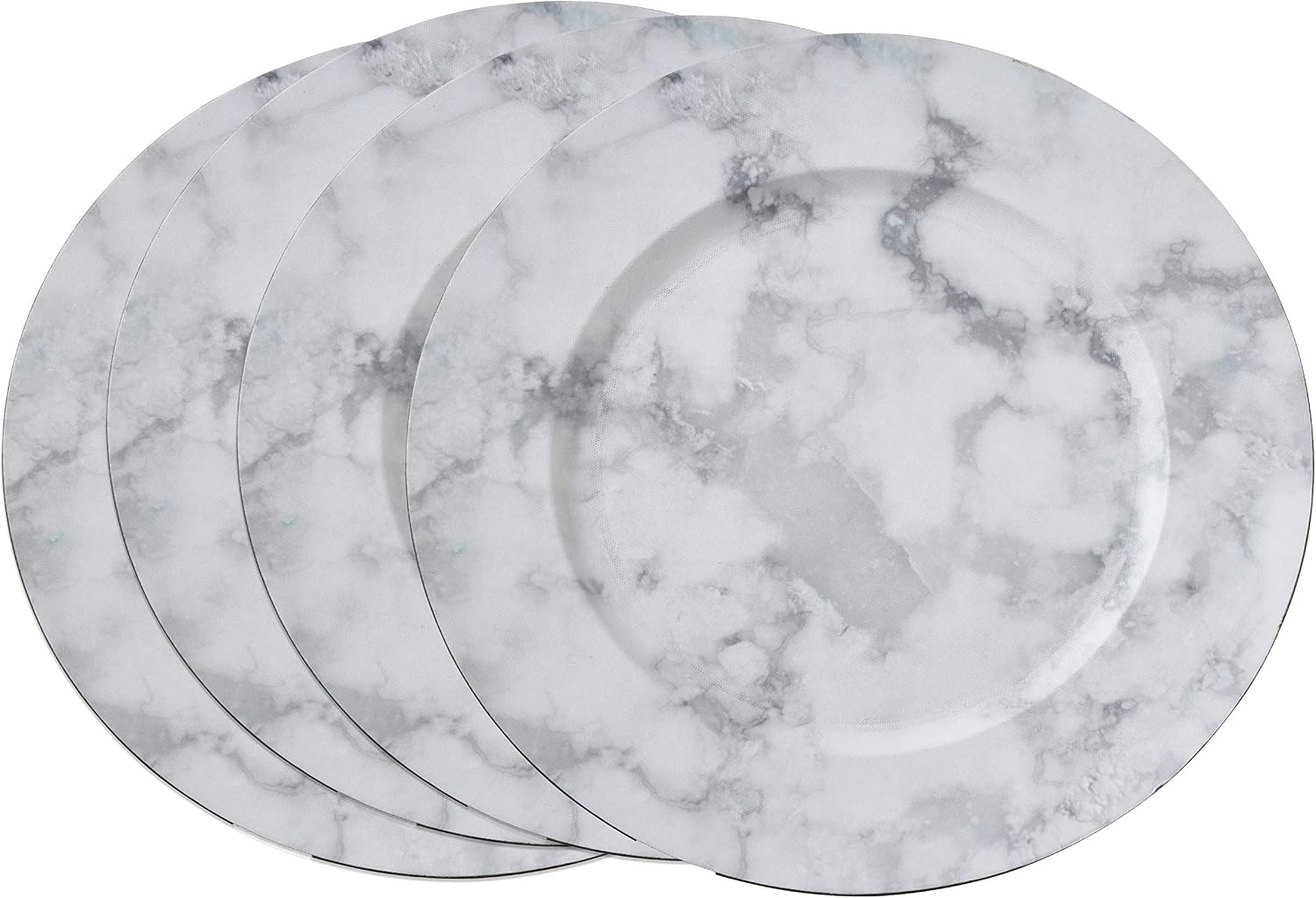 Marble Design Charger Plates (Set of 4)
