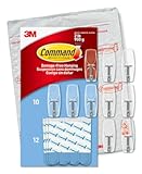 Command Medium Clear Wire Toggle Hooks,10 Wall Hooks and 12 Command Strips, Damage-Free Hanging with Adhesive, Great for Hanging, Organization and Storage, Holds up to 2 lb