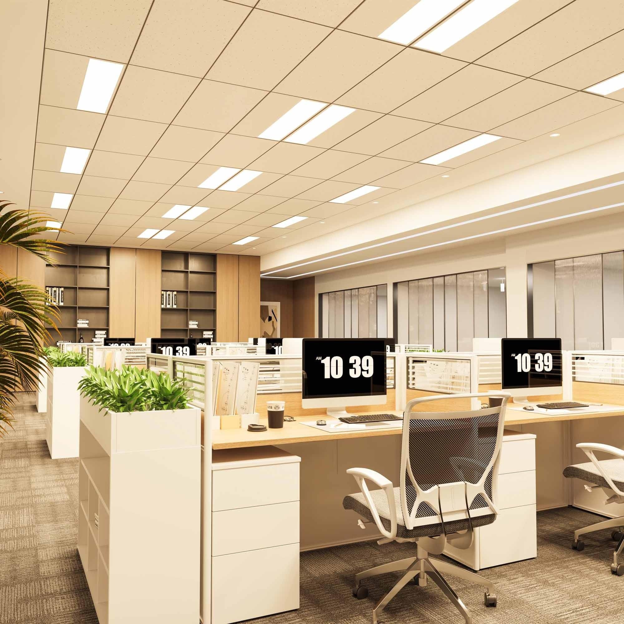 Ledvion - 6X Panel LED, 120x30, 36W, 3000K, UGR <22, 100lm/W, Luminaria empotrada incl., 3 años de garantía