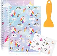 Vista 1 de 2 calcomanías de caballo mágico, álbum de colección de libros con espátula de plástico, reutilizables, organizador de calcomanías de almacenamiento