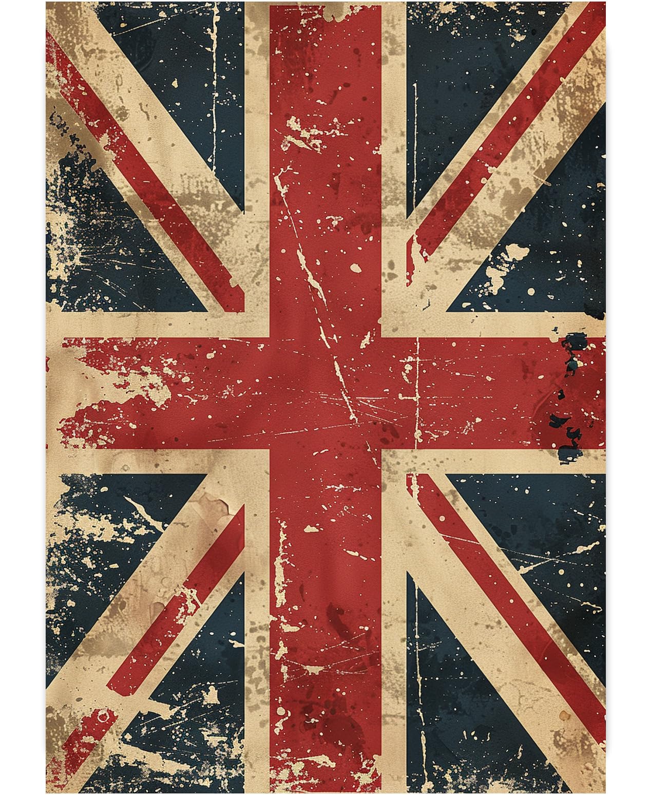 Shopagift Vintage Union Jack Britain UK Metal Poster Wall Sign Man Cave Shed Bar Bedroom Home Kitchen - A4