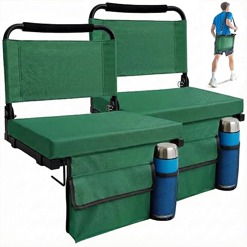 Vista 18 de Asientos de estadio para gradas con soporte de espalda, asiento plegable para juegos deportivos, piso de conciertos, artículos deportivos, asiento