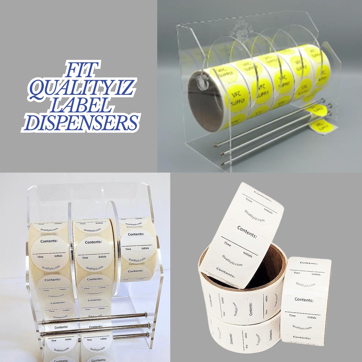 1.5" Vaccine & Medication Syringe Labels, Contents Labels, Time, Initials (200, 2-100 Rolls)